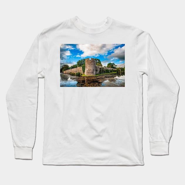 The Walls of the Bishop's Palace, Wells Long Sleeve T-Shirt by BrianPShaw